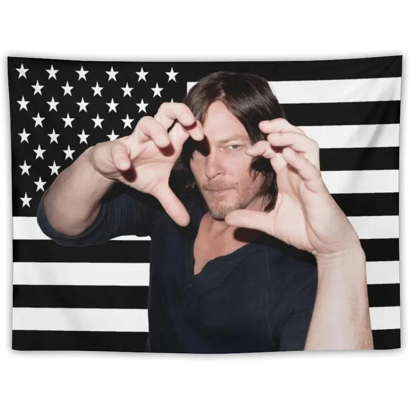Home Decor Usa - VIKAMA Daryl Dixon Tapiz con bandera