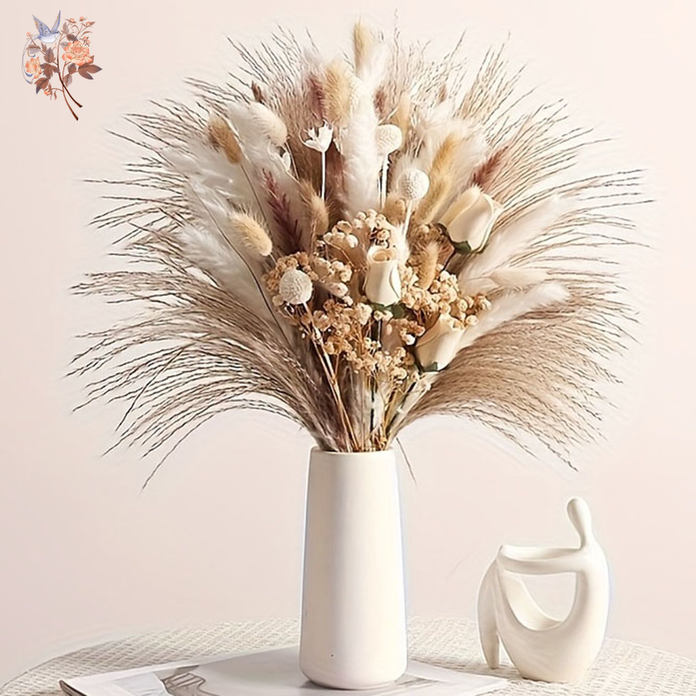 Pampas Grass Decor - 80 Piezas de Flores Secas Artificiales