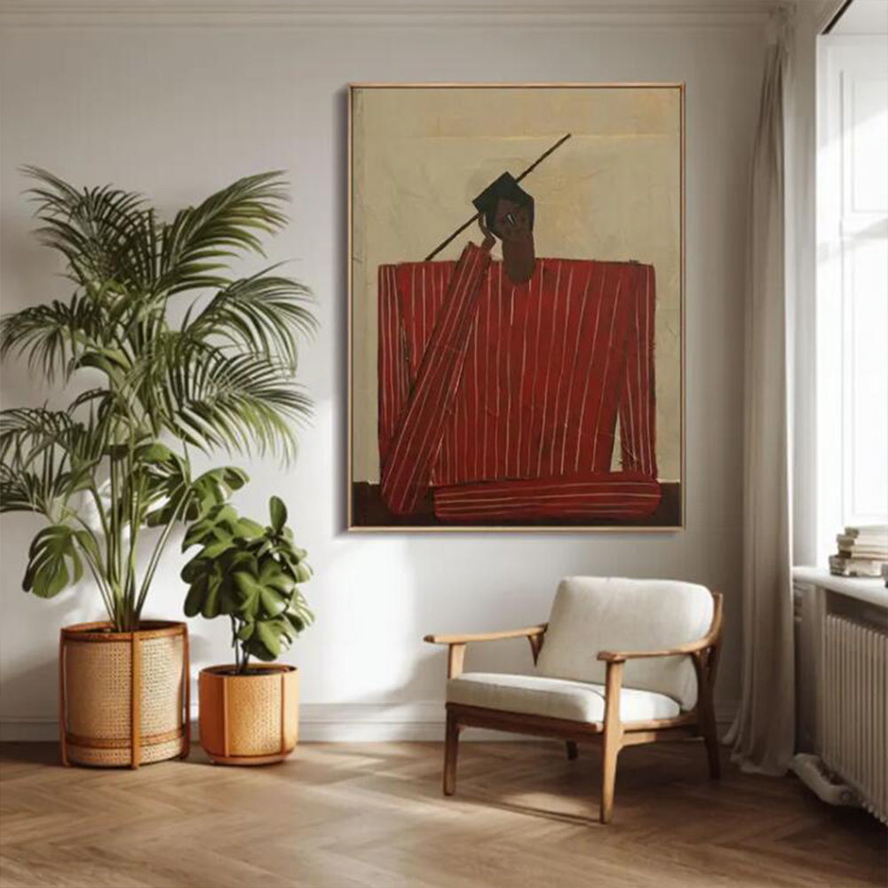 Home Decor Medieval - Pintura al óleo abstracta 100% hecha
