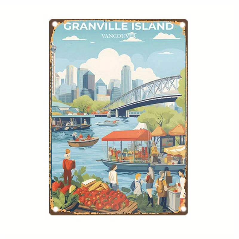 Home Decor Vancouver - Letrero de metal de Granville Island