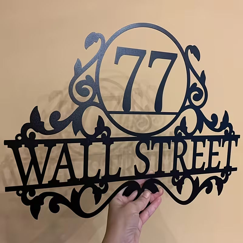Home Decor Inspo - Letrero Personalizado de Metal con Número