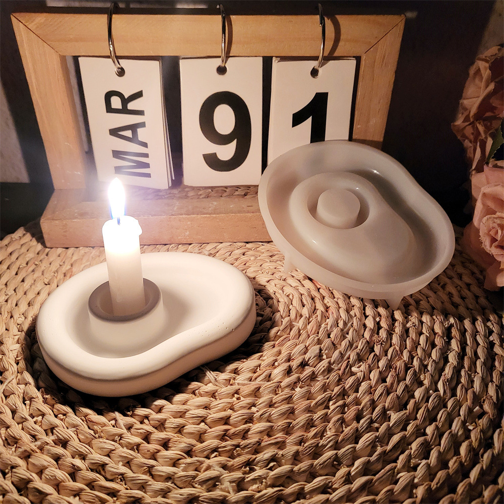 Home Decor Modern Organic - Bandeja para velas de forma orgánica,