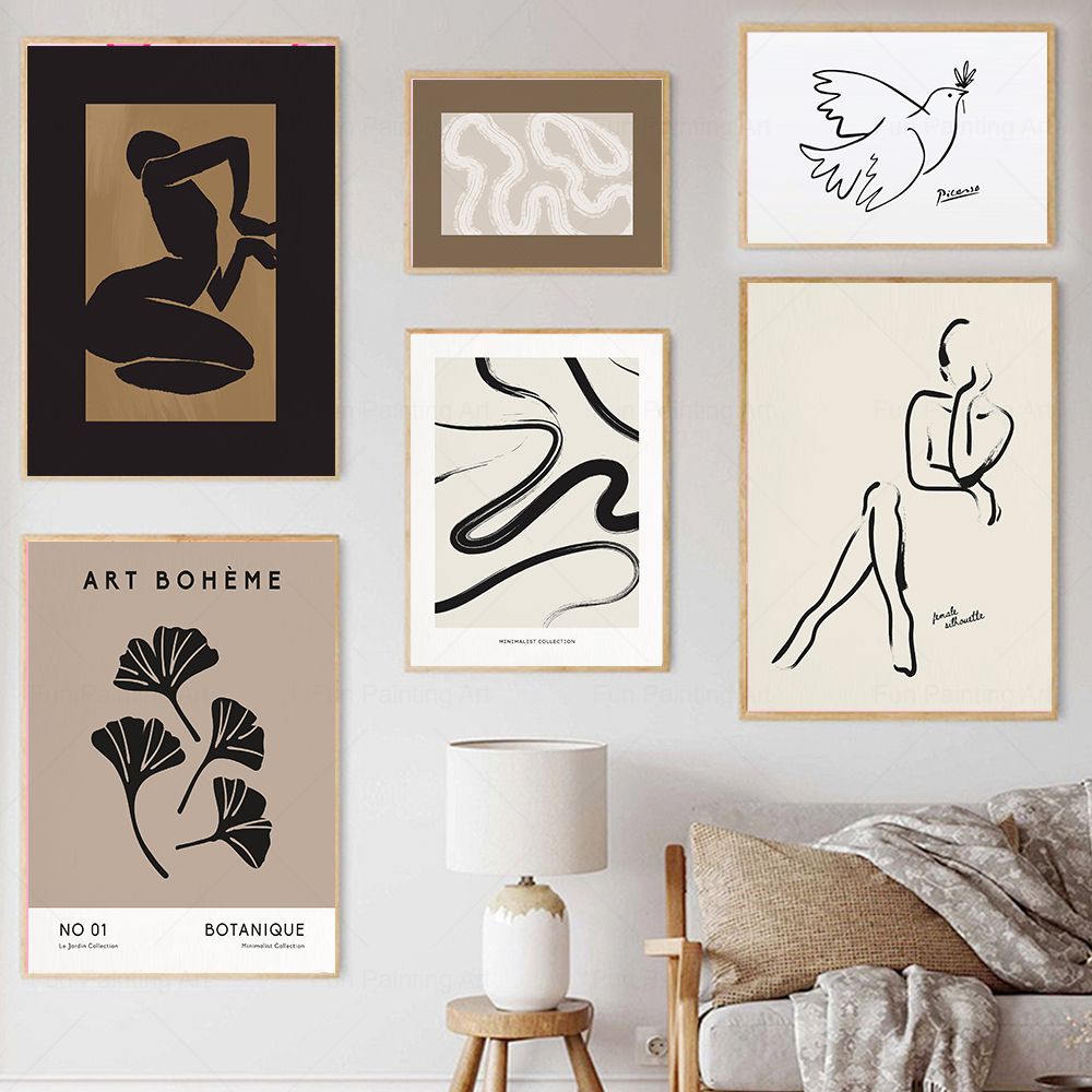 Home Decor Room - Póster Artístico de pared bohemio abstracto,