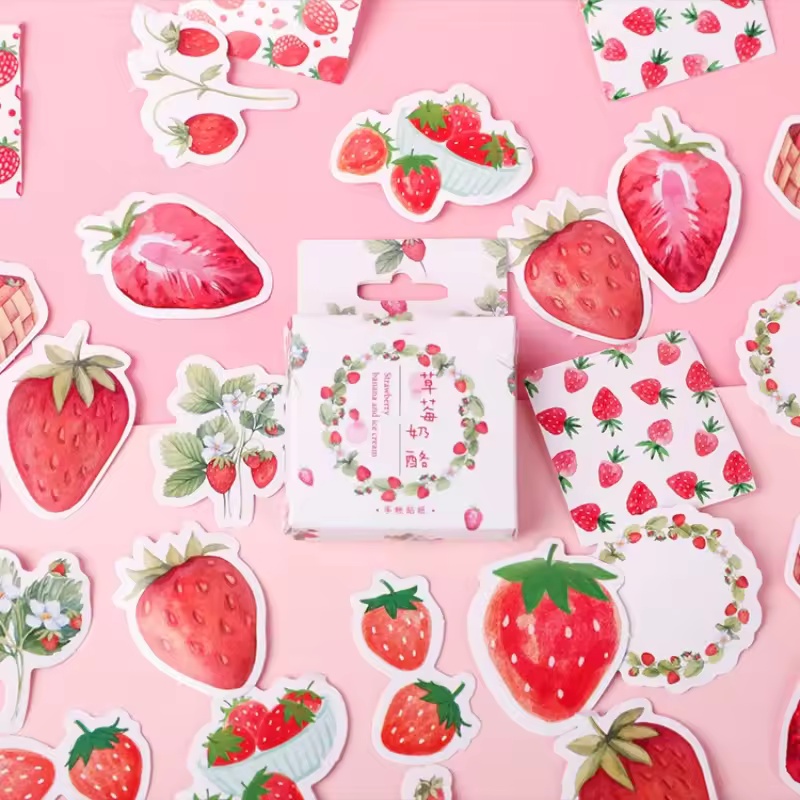 Home Decor Magazine - 45 pegatinas de fresas para álbum