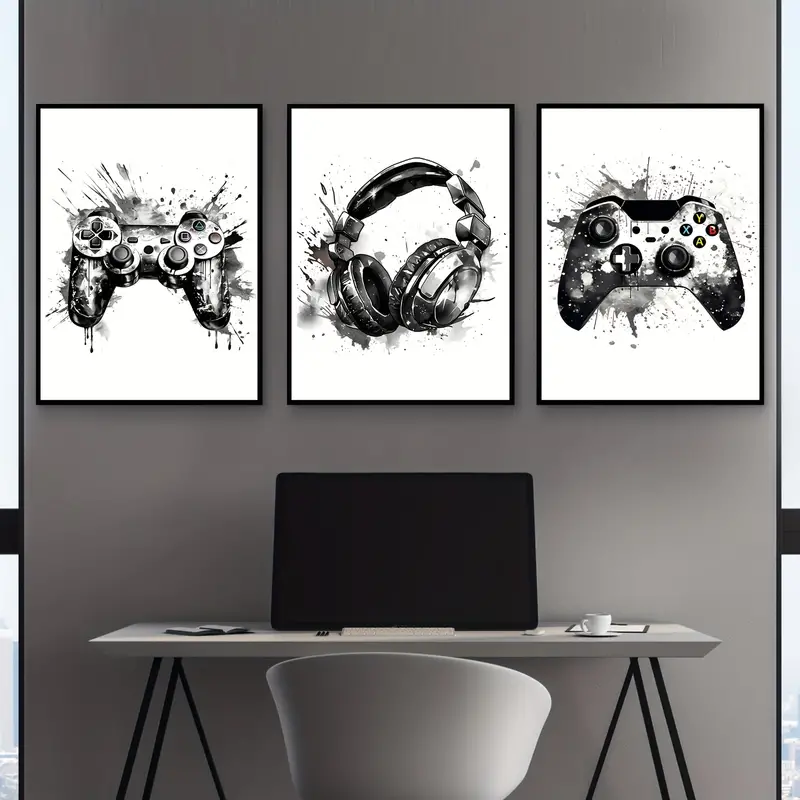 Abstract Oil Painting - Juego de 3 Cuadros Decorativos sin