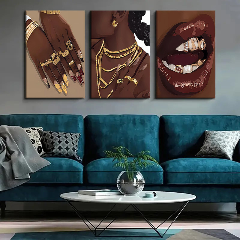 Abstract Oil Painting - 3 piezas de arte abstracto en