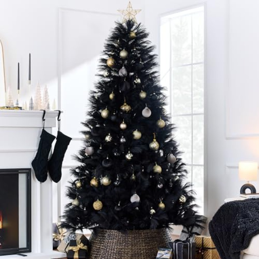 Pampas Grass Decor - Decoración para árbol de Navidad: hierba