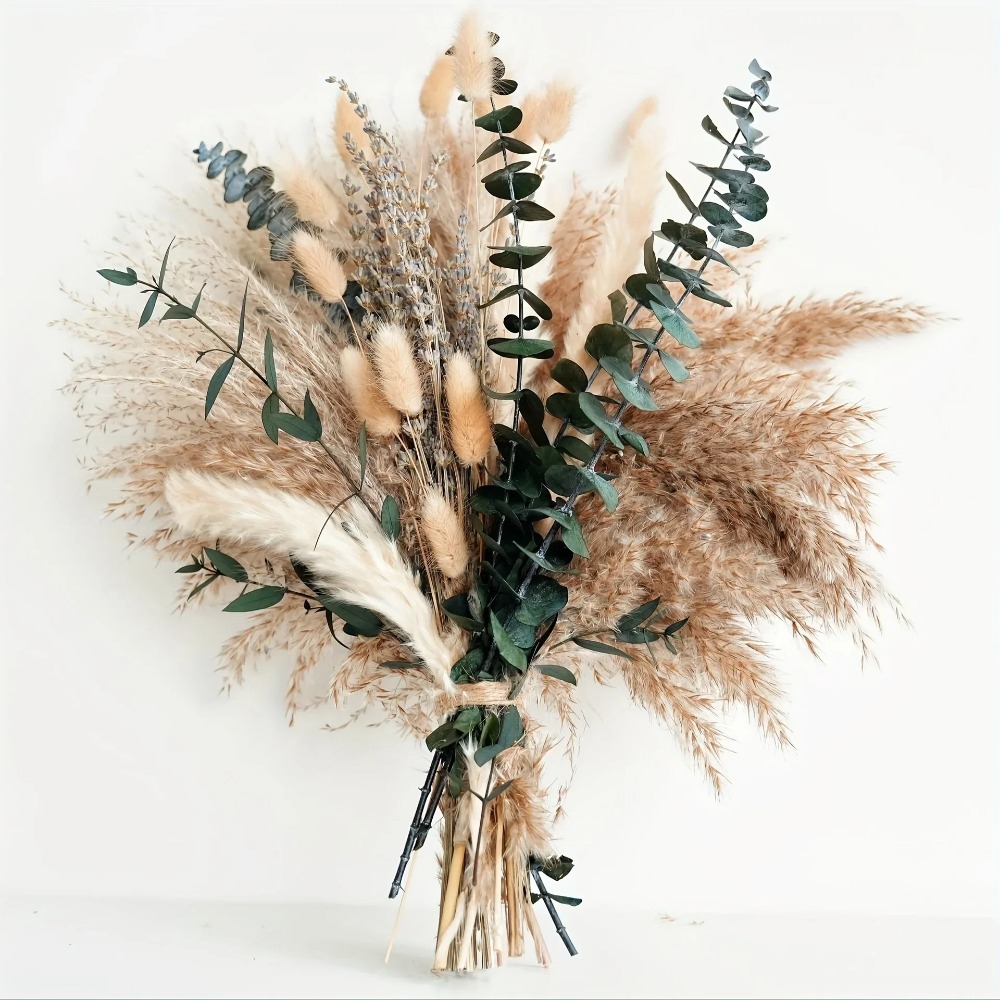 Pampas Grass Decor - 80 piezas de ramo de flores