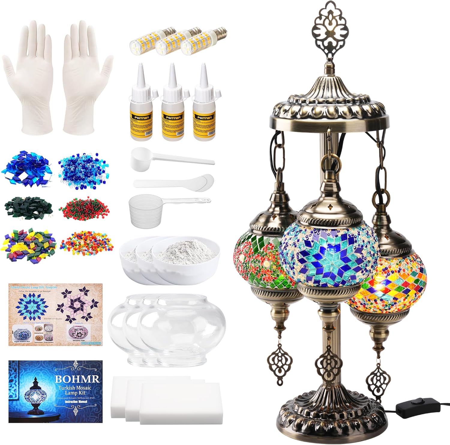 H&M Home Decor - Kit de Lámpara Turca de Mosaico