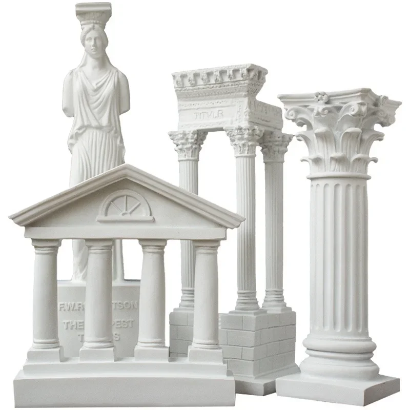 Home Decor Modern Organic - Modelo de arquitectura, columna romana, templo