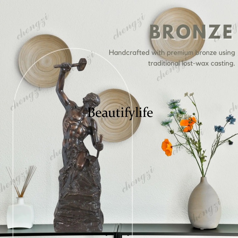 Home Decor Modern Organic - Escultura de bronce de 18.5 pulgadas