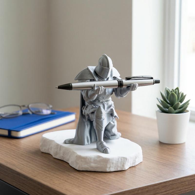 Home Decor Medieval - Portalápices Caballero: Organizador de Escritorio Único