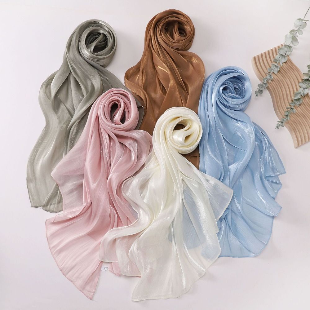 Home Decor Ramadan - Bufanda de seda de Color sólido