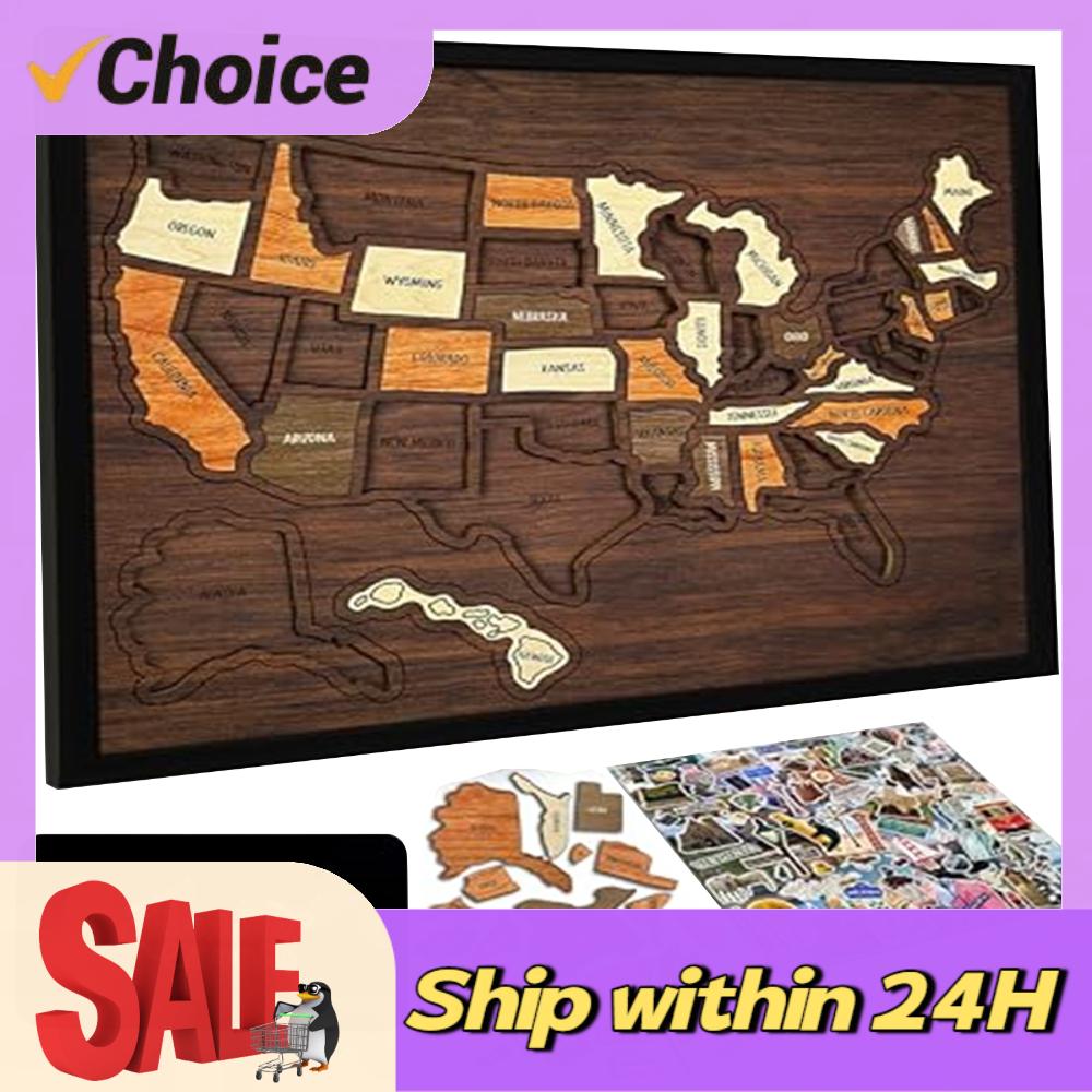 Home Decor Usa - Rompecabezas de madera portátil de 12