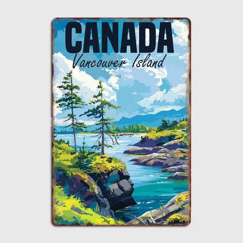 Home Decor Vancouver - Póster de punto escénico de viaje