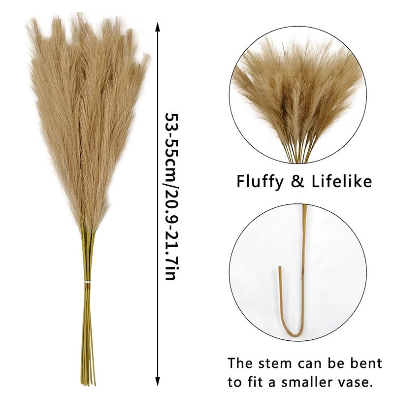 5 piezas/set de flores artific - Pampas Grass Decor reseña y precio