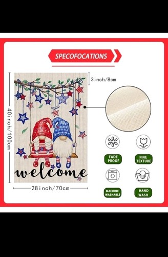 Gnomos patrióticos en columpio - Home Decor Usa reseña y precio