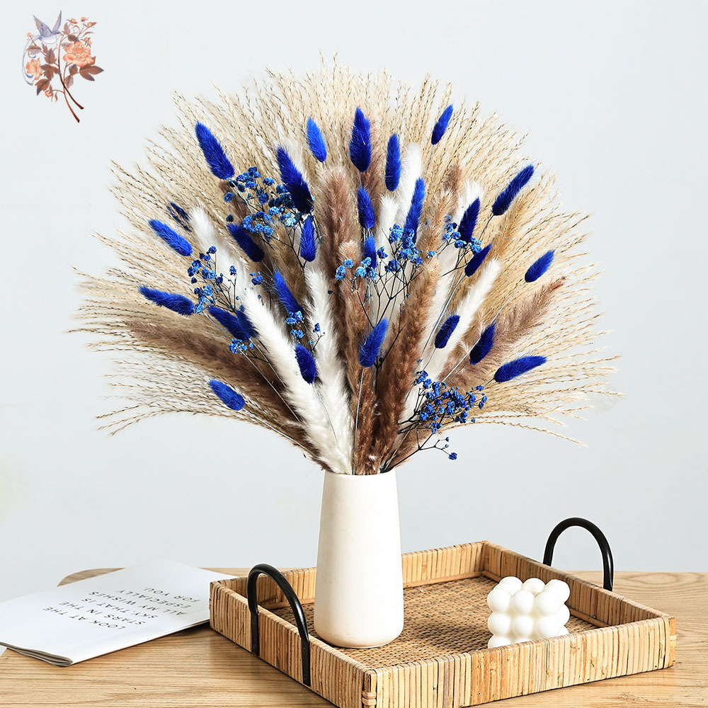 Cola de conejo esponjosa azul  - Pampas Grass Decor reseña y precio