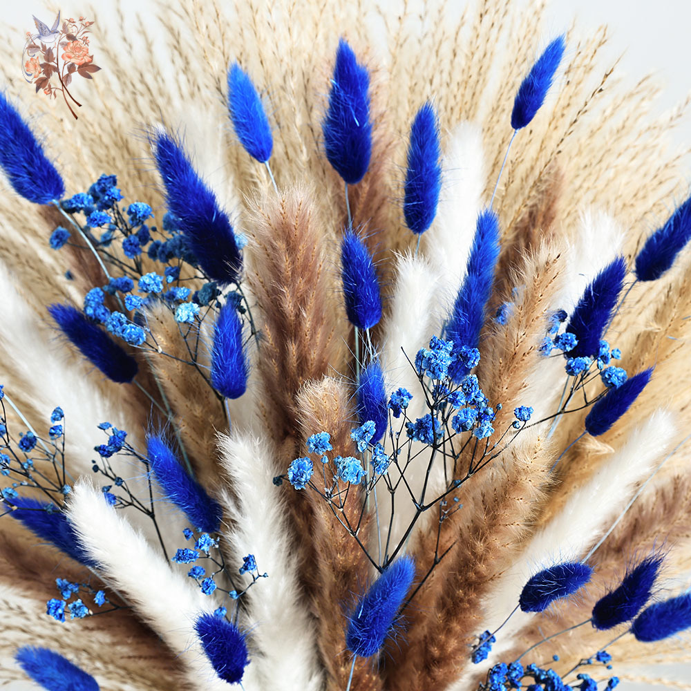 Cola de conejo esponjosa azul  - Pampas Grass Decor reseña y precio