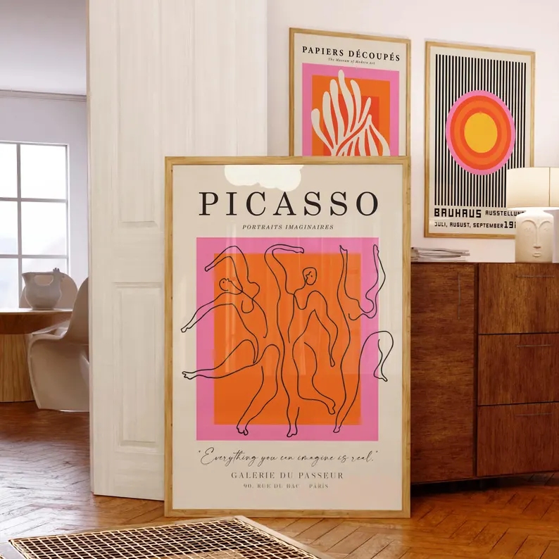 3 piezas de arte moderno naran - Home Decor Nepal reseña y precio
