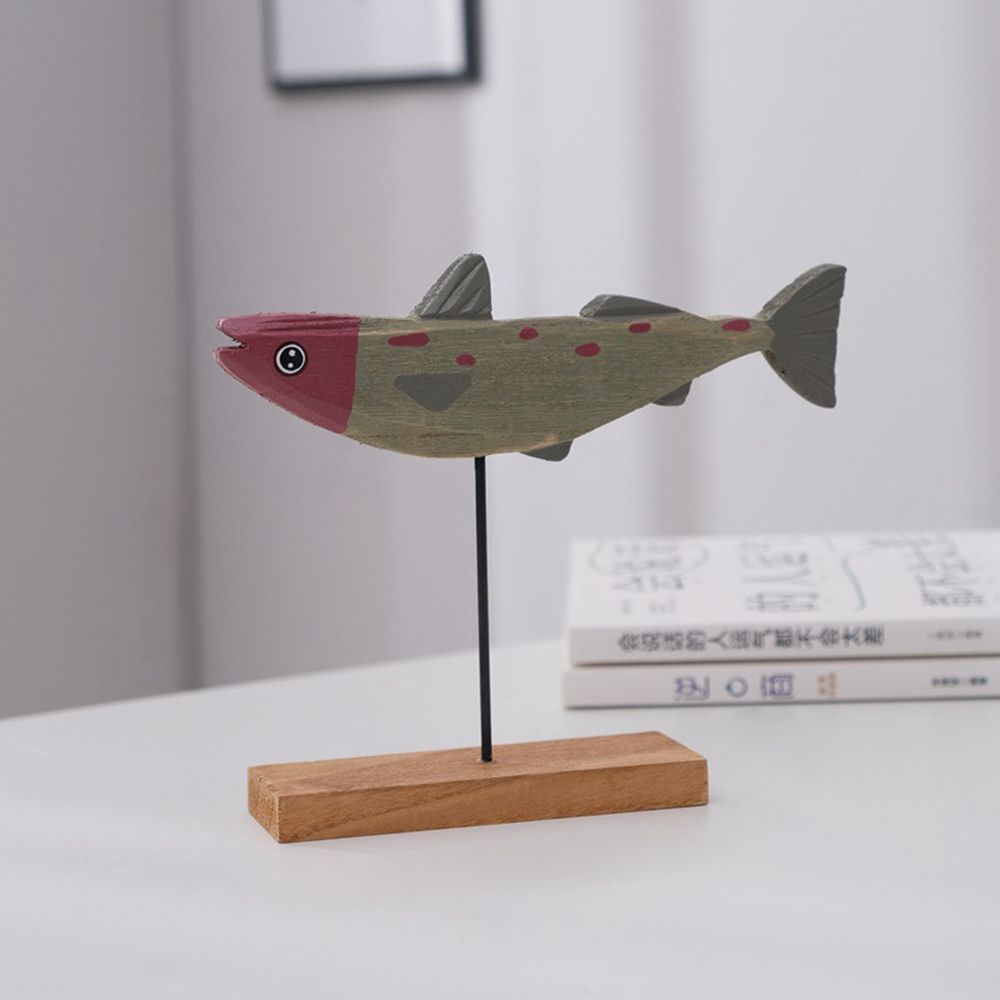 Estatua de pez de madera color - Home Decor Modern Organic reseña y precio