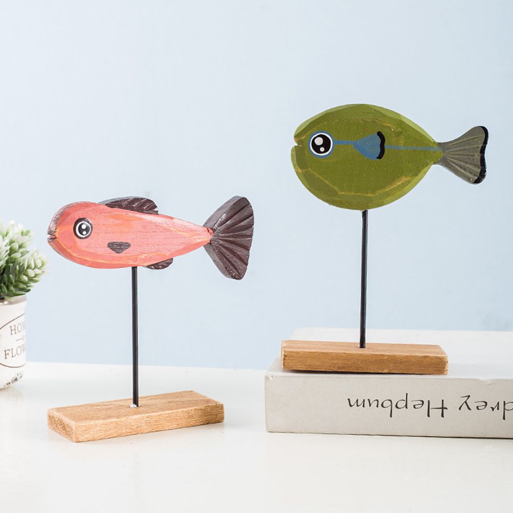 Estatua de pez de madera color - Home Decor Modern Organic reseña y precio