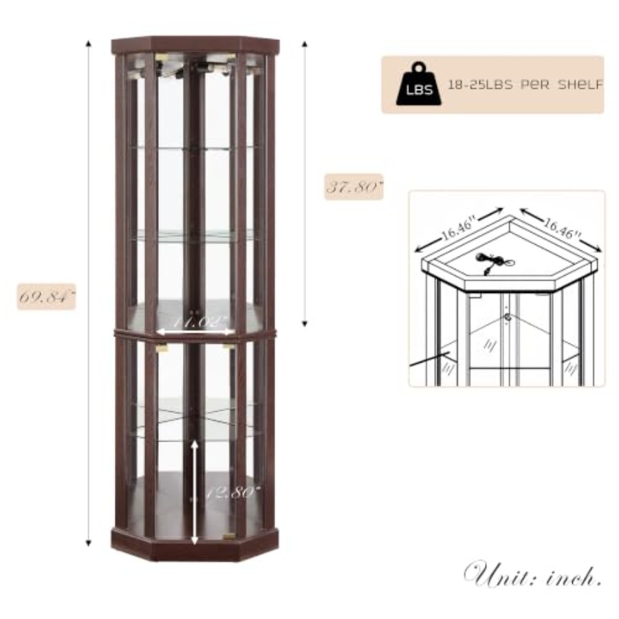 Vitrina de esquina para sala d - H&M Home Decor reseña y precio