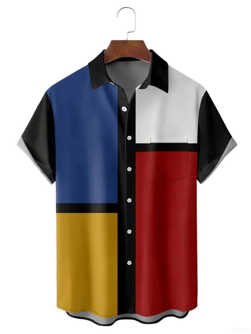 Camisas de hombre con arte geo - Abstract Oil Painting reseña y precio