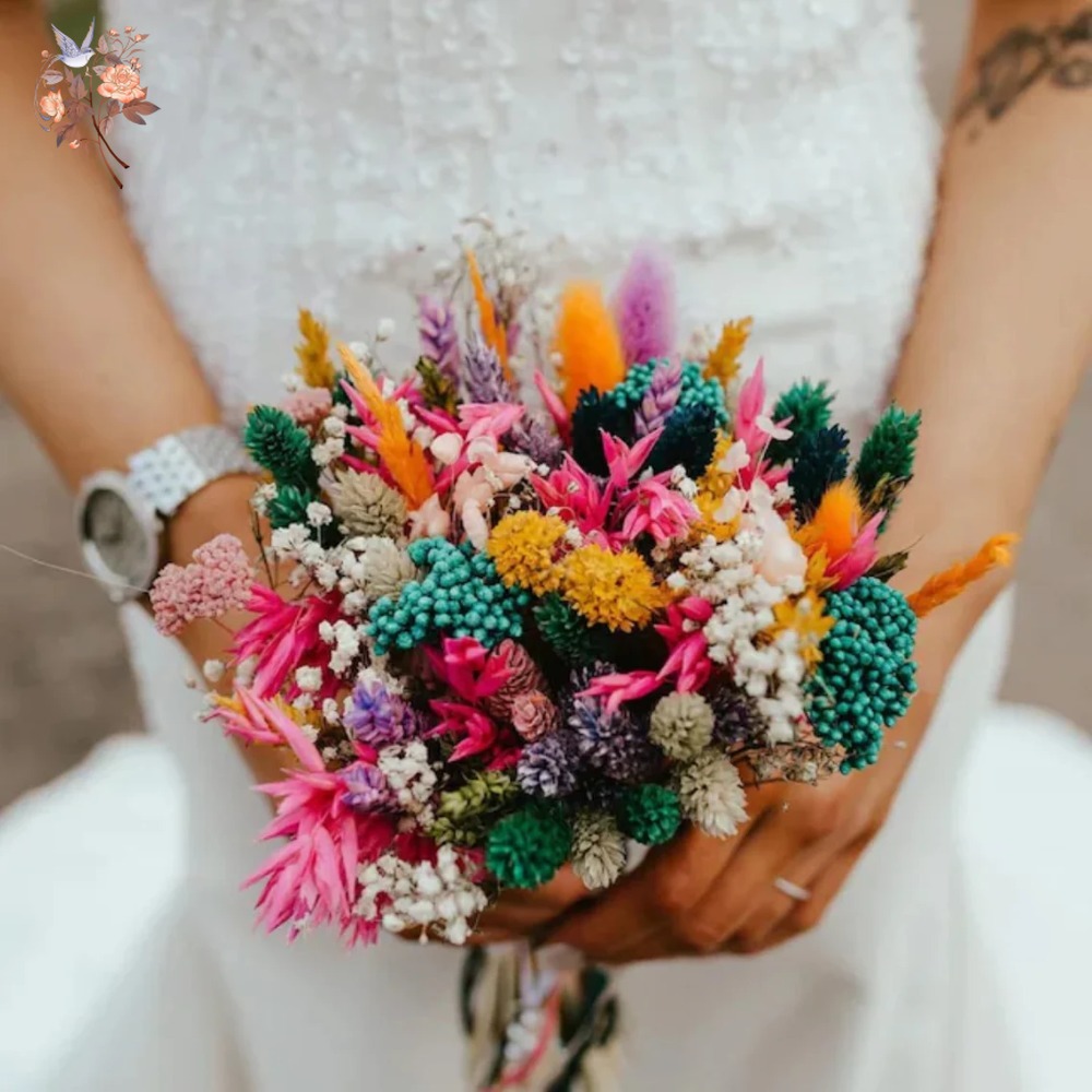 Ramo de boda de flores secas c - Pampas Grass Decor reseña y precio