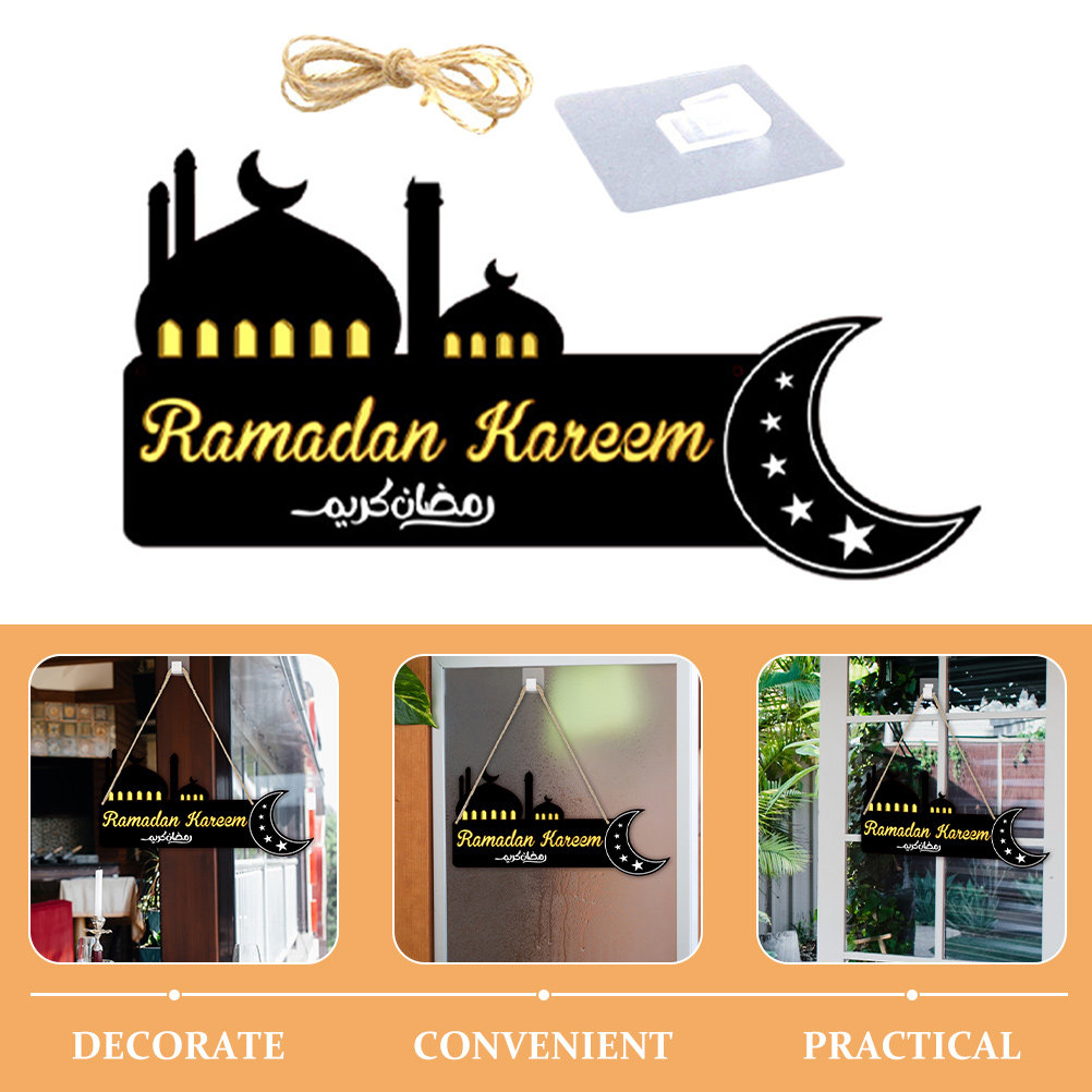 Placa Colgante de Madera para  - Home Decor Ramadan reseña y precio