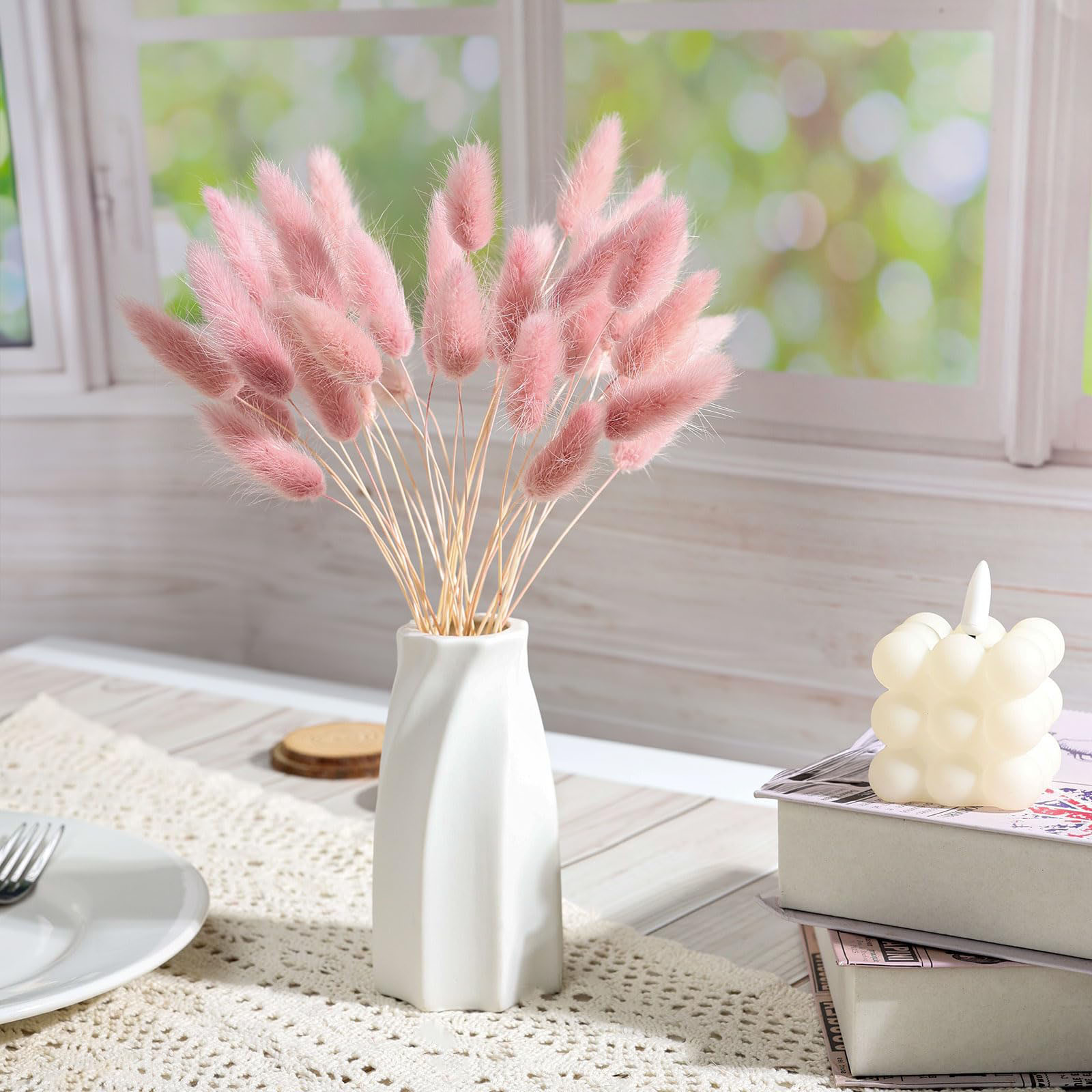120 tallo rosa seco Pampas col - Pampas Grass Decor reseña y precio