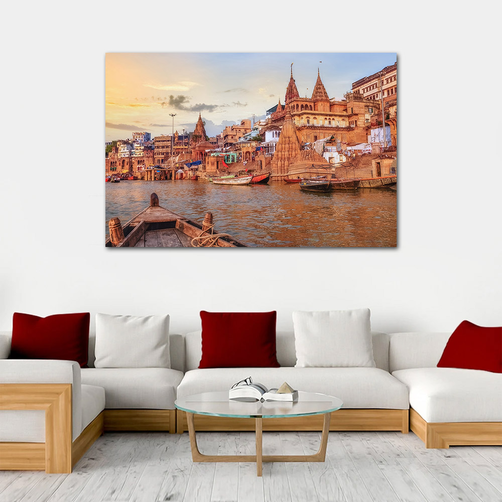 Póster del paisaje urbano del  - Home Decor Varanasi reseña y precio