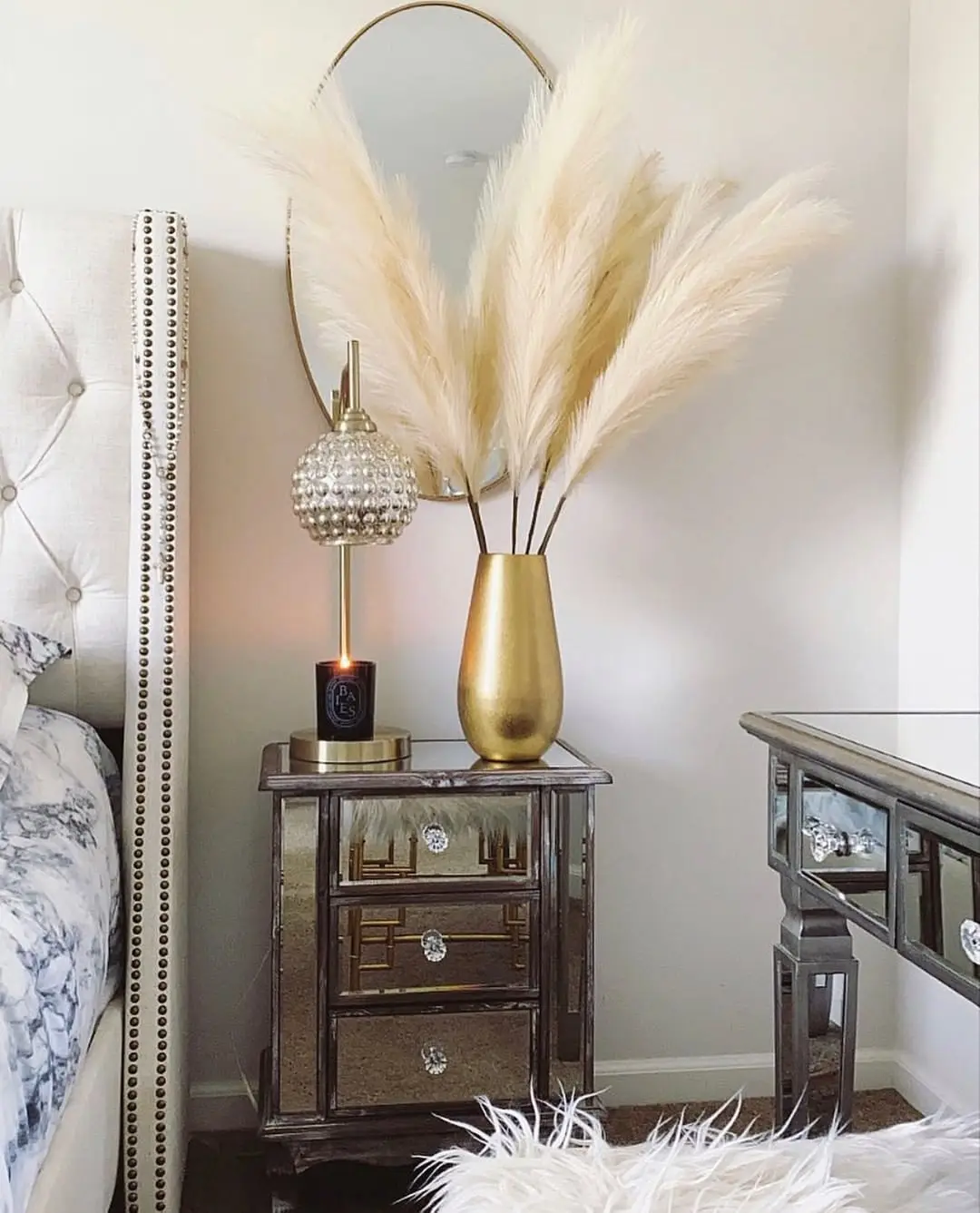 Hierba de pampa artificial gra - Pampas Grass Decor reseña y precio