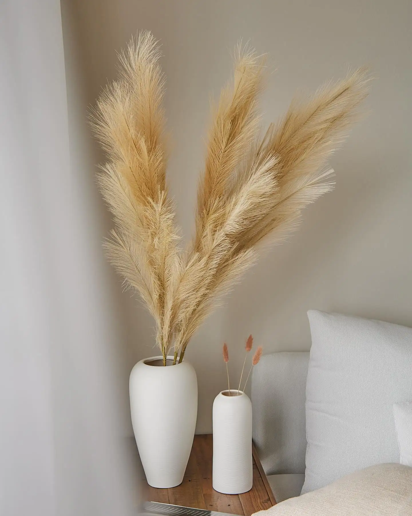 Hierba de pampa artificial gra - Pampas Grass Decor reseña y precio