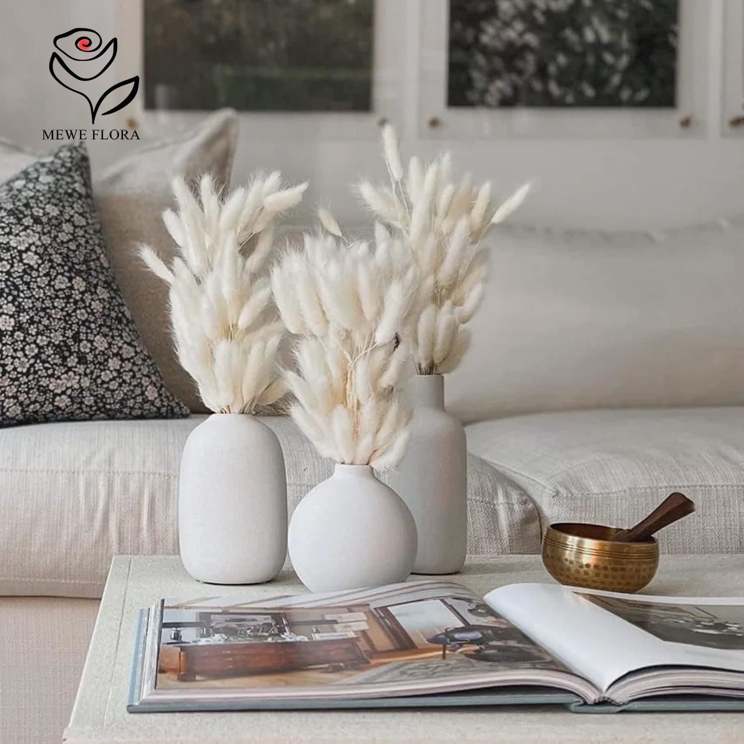 150 Uds. Colas de conejo espon - Pampas Grass Decor reseña y precio
